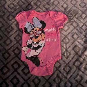 DISNEY 0/3M Pink Minnie Mouse Onesie